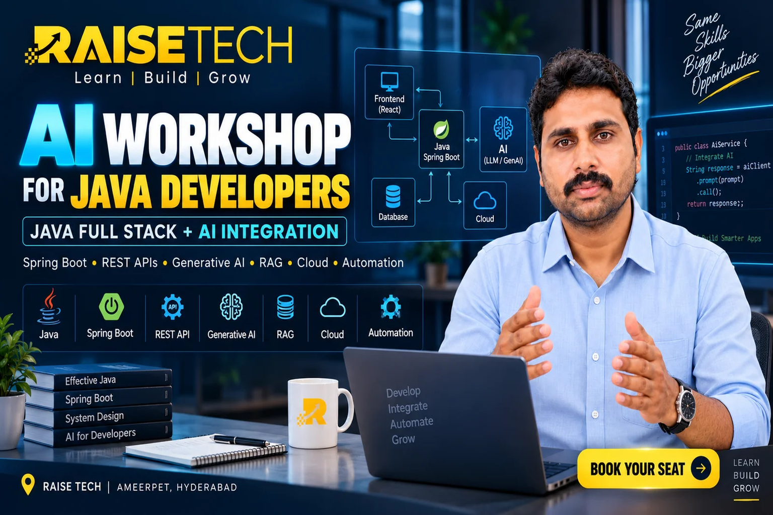 AI workshop for Java developers in Hyderabad with Java Full Stack and AI integration