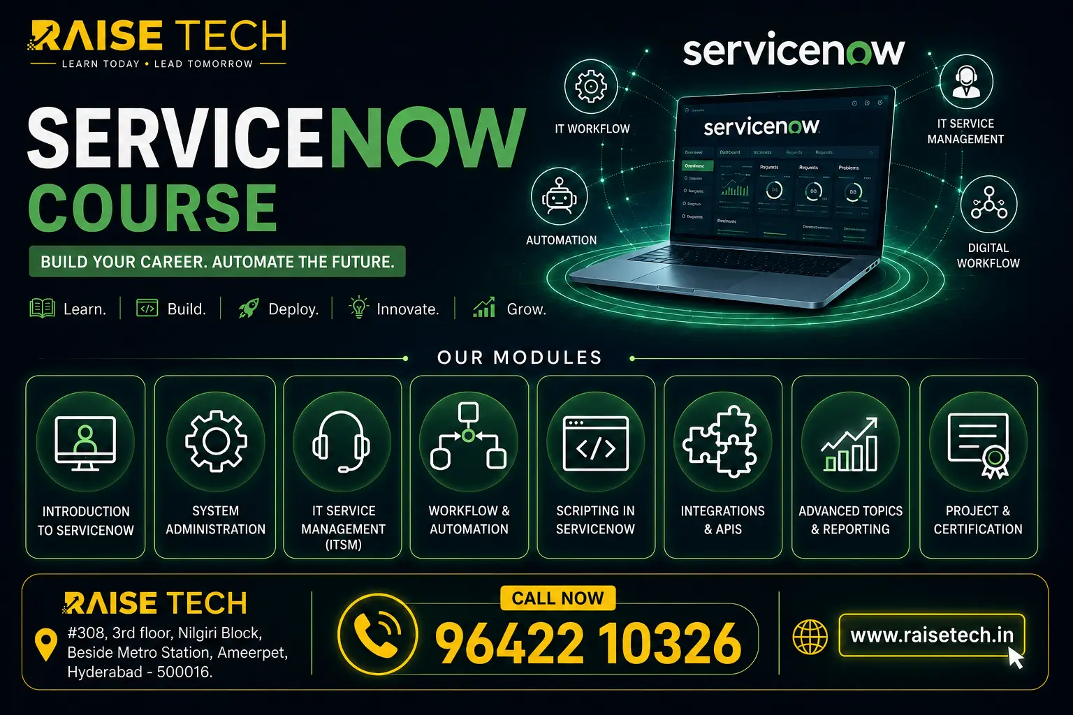 ServiceNow Training in Hyderabad