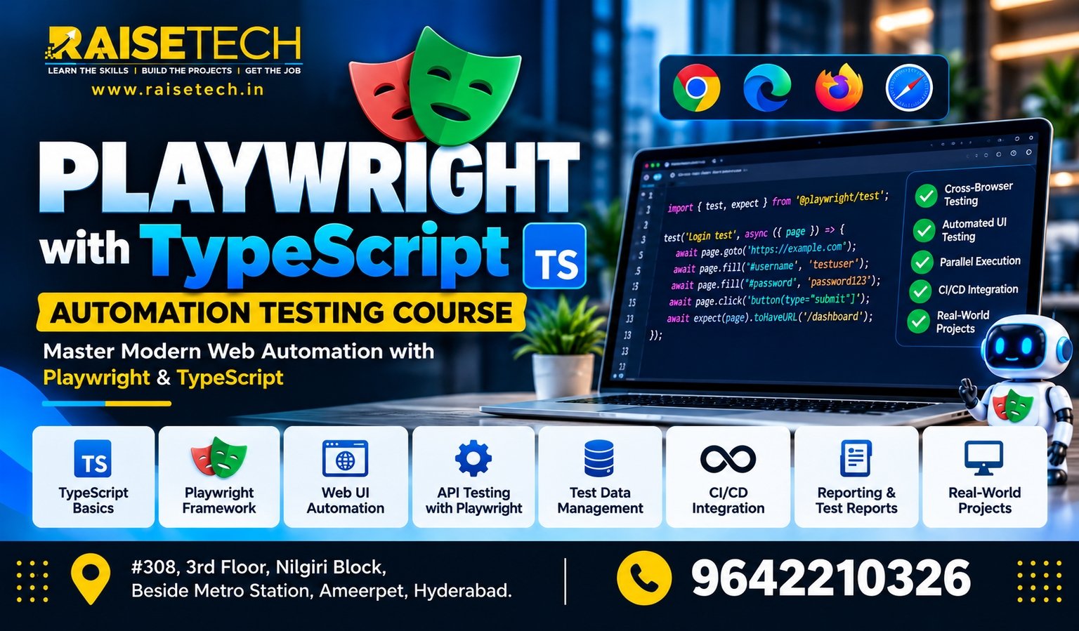 Playwright with TypeScript Training in Hyderabad